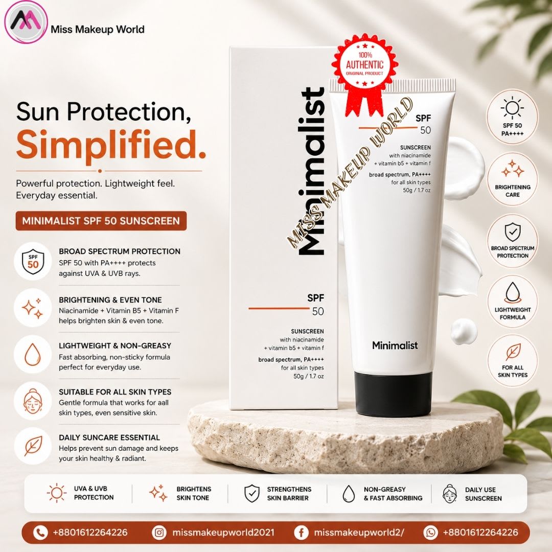 Minimalist Sunscreen Broad Spectrum SPF50 PA++++ (50g)
