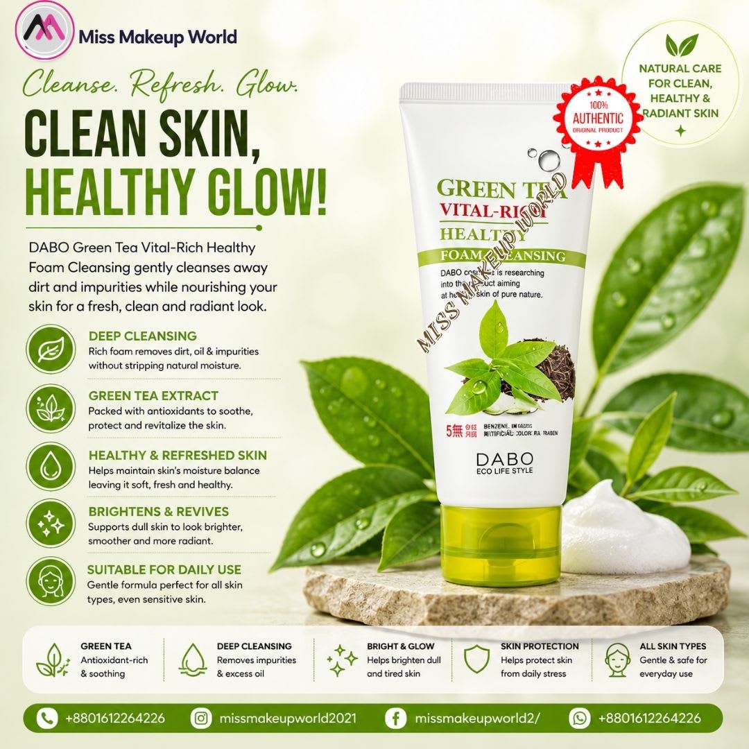 Dabo Green Tea Vital-Rich Healthy Foam Cleanser 100 ml
