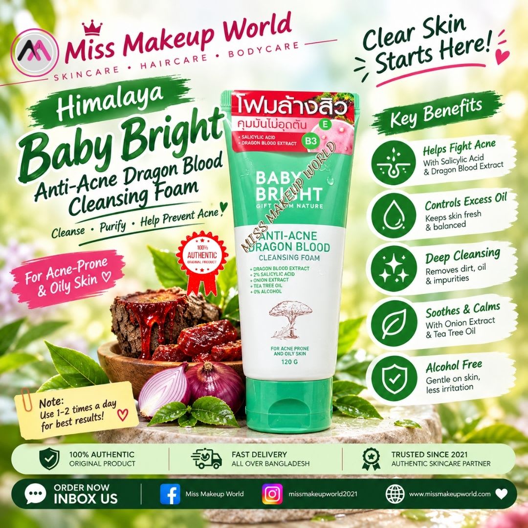 Baby Bright Anti-Acne Dragon Blood Cleansing Foam 120g