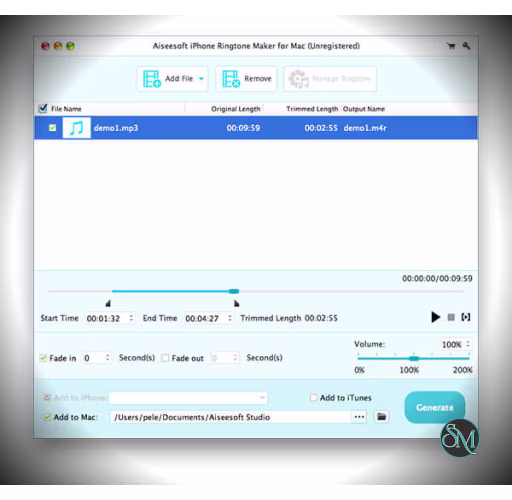 Aiseesoft iPhone Ringtone Maker 7.0.80 for Mac - Discount 20% OFF