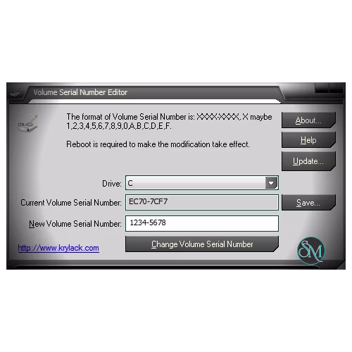 KRyLack Volume Serial Number Editor 2.02.34 - Discount 20% Off