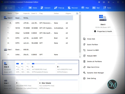 AOMEI Partition Assistant Professional (1 Year / 2 PCs) - Discount 30% OFF