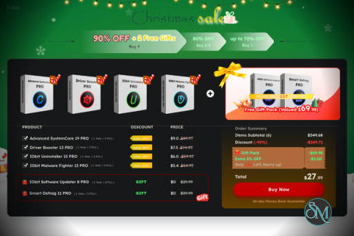 IObit Xmas Sales Campaign - Discount up to 90% and FREE Gift