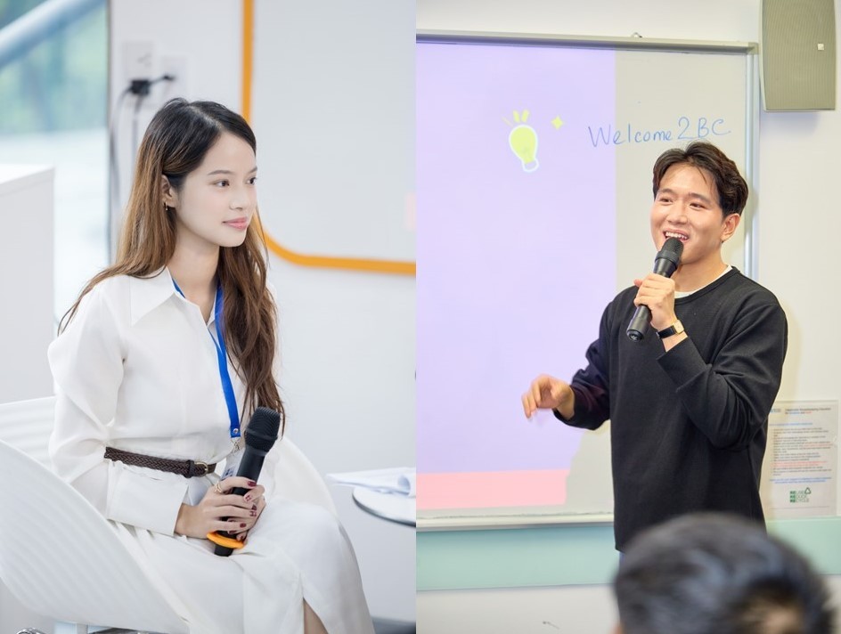 Workshop “Learning Hacks” do MC Hà Thảo Trang và content creator Thiện Khiêm đồng dẫn dắt đã truyền tải những kinh nghiệm học tập quý báu.