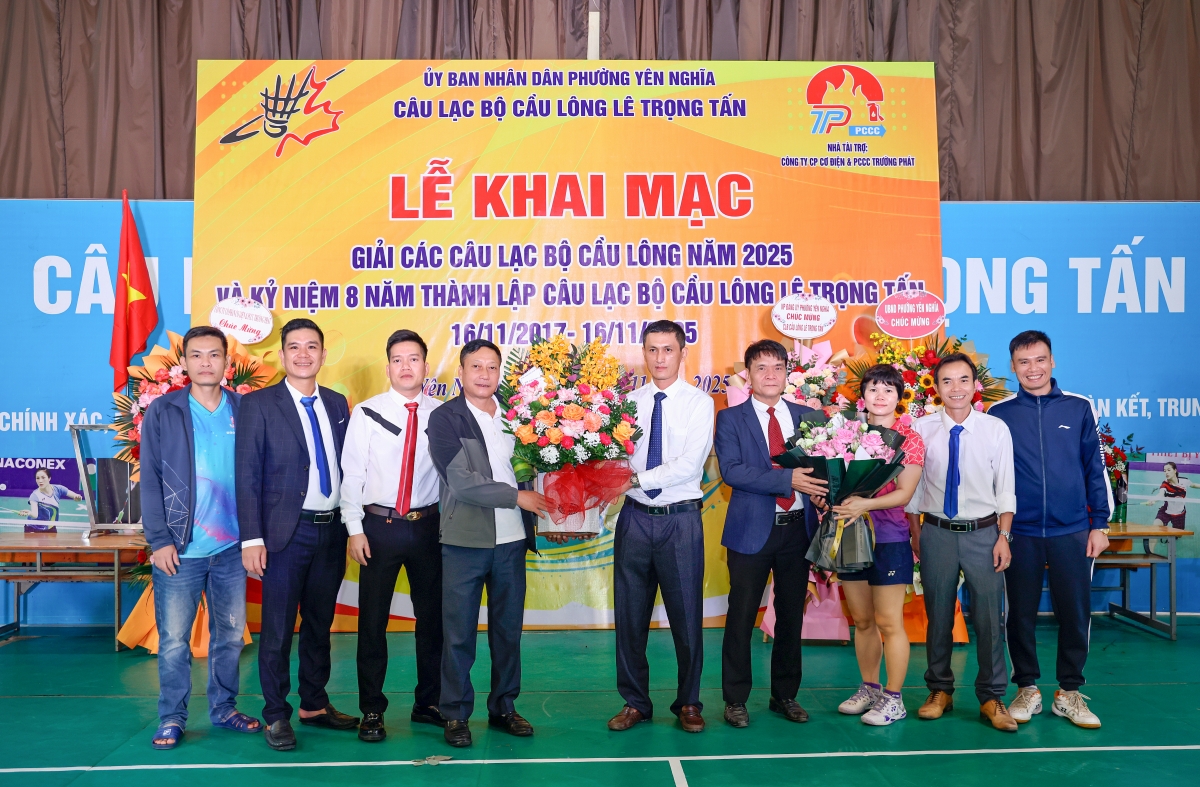 Tổ chức thành công Giải các Câu lạc bộ cầu lông năm 2025 và kỷ niệm 8 năm thành lập Clb cầu lông Lê Trọng Tấn