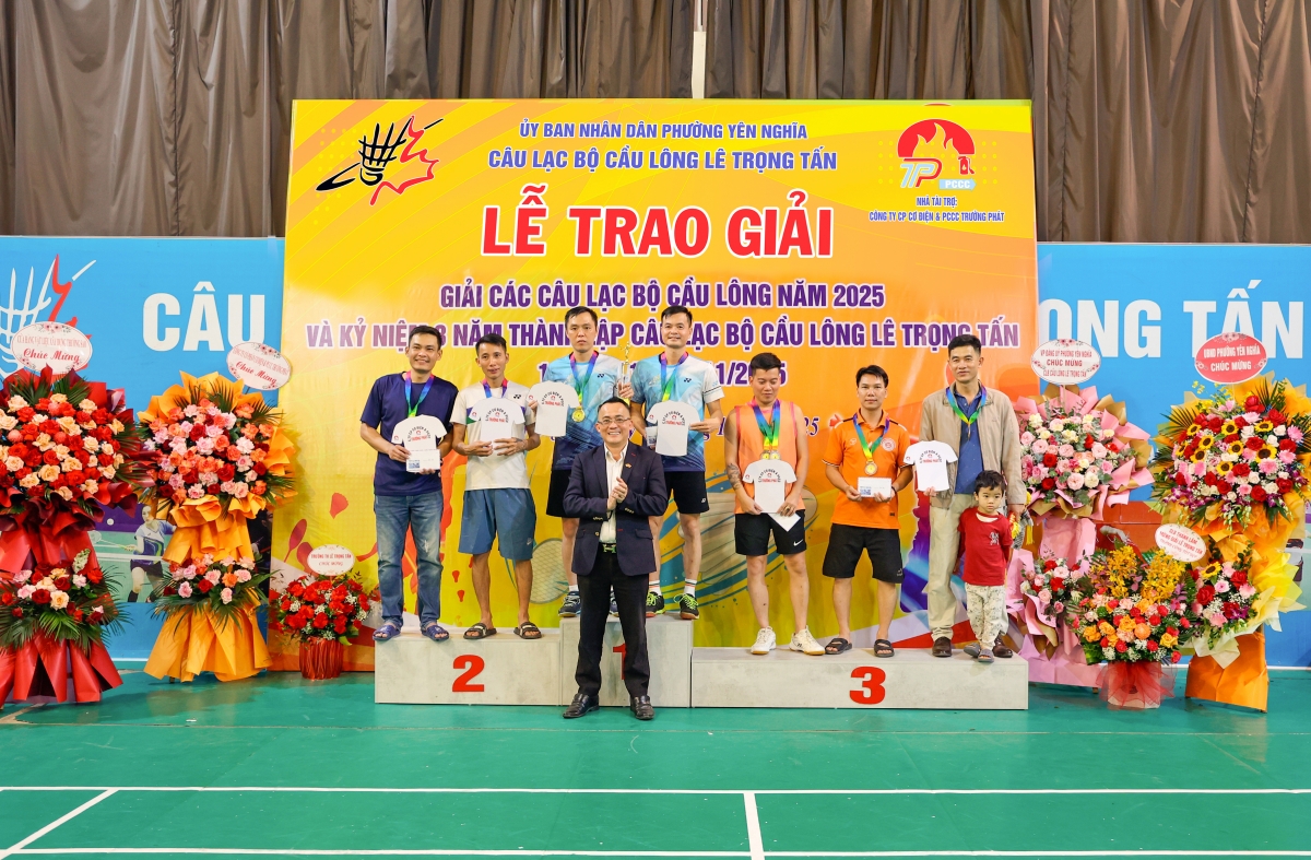 Tổ chức thành công Giải các Câu lạc bộ cầu lông năm 2025 và kỷ niệm 8 năm thành lập Clb cầu lông Lê Trọng Tấn