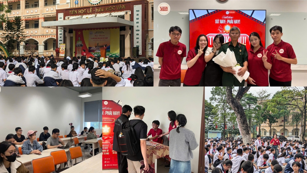 Nhóm sinh viên VieTory giới thiệu sản phẩm của mình tại các trường học. (Ảnh: Nhân vật cung cấp) Nhóm sinh viên VieTory giới thiệu sản phẩm của mình tại các trường học. (Ảnh: Nhân vật cung cấp)