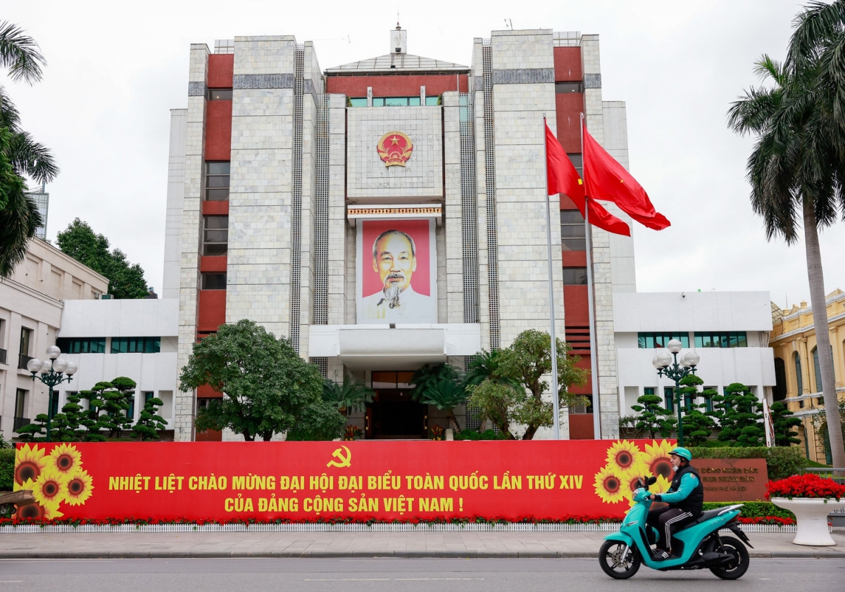 Hà Nội rực rỡ sắc đỏ chào mừng Đại hội XIV của Đảng Hà Nội rực rỡ sắc đỏ chào mừng Đại hội XIV của Đảng