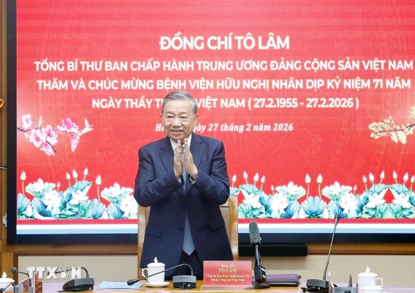 Toàn văn phát biểu của Tổng Bí thư Tô Lâm tại Bệnh viện Hữu Nghị nhân kỷ niệm 71 năm Ngày Thầy thuốc Việt Nam