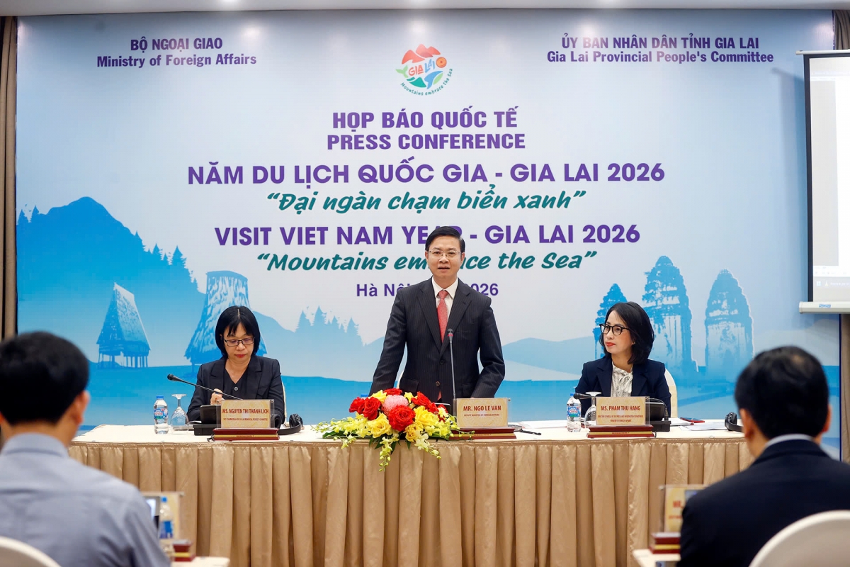 Hội nghị báo chí quốc tế công bố Năm Du lịch Quốc gia - Gia Lai 2026 Hội nghị báo chí quốc tế công bố Năm Du lịch Quốc gia - Gia Lai 2026