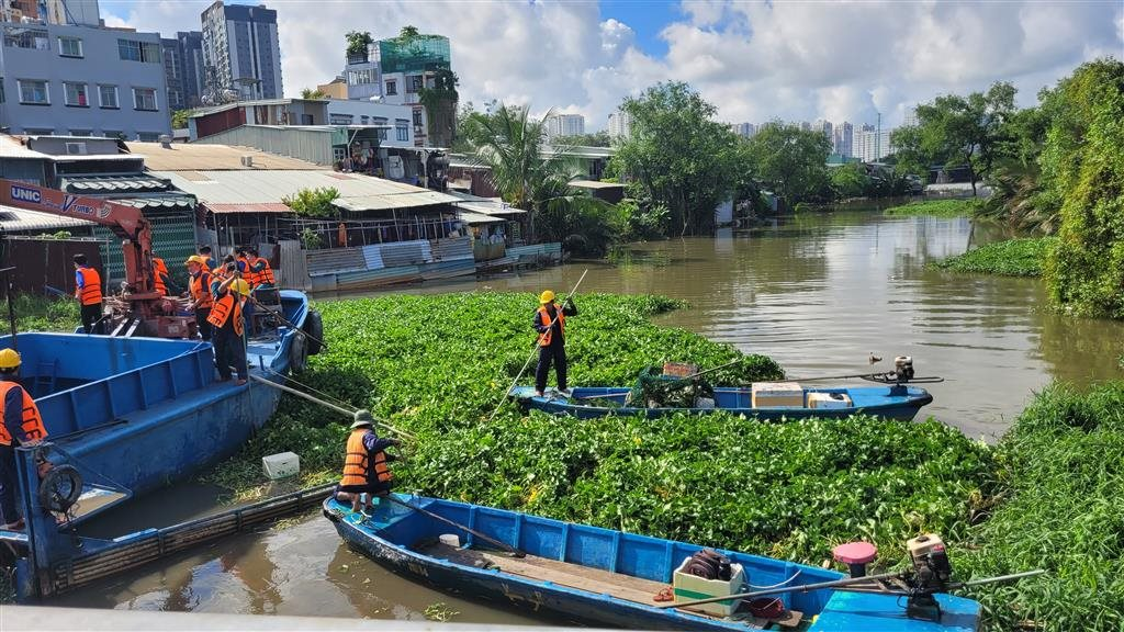 Việc đẩy mạnh thu gom, xử lý lục bình, rác thải trên các tuyến sông, kênh được UBND thành phố giao nhiệm vụ cụ thể cho các sở, ngành, địa phương Việc đẩy mạnh thu gom, xử lý lục bình, rác thải trên các tuyến sông, kênh được UBND thành phố giao nhiệm vụ cụ thể cho các sở, ngành, địa phương