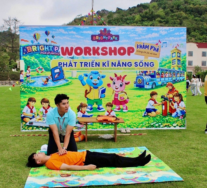 Học sinh thực hành kỹ năng sinh tồn và xử lý tình huống thực tế tại BRIGHTPARK