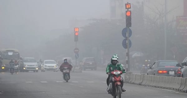 Ô nhiễm không khí bao trùm nhiều tỉnh, thành miền Bắc trong sáng 15/1