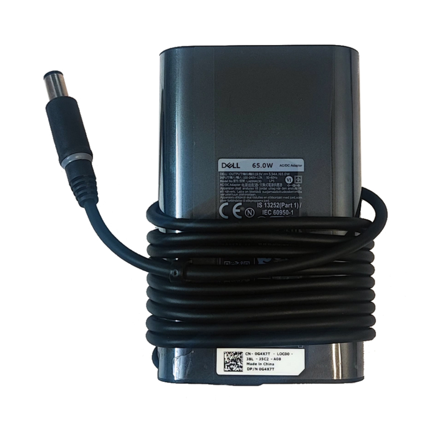 Original Dell 19.5V-3.34AMP 65W 7.4mm Laptop Adapter (with power Cord) image 2