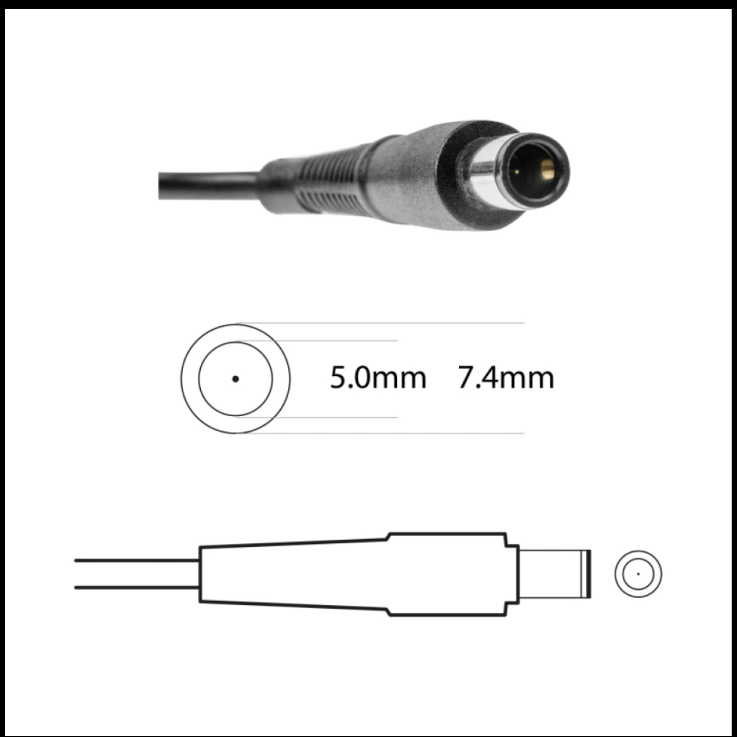 Original Dell 19.5V-3.34AMP 65W 7.4mm Laptop Adapter (with power Cord) image 3