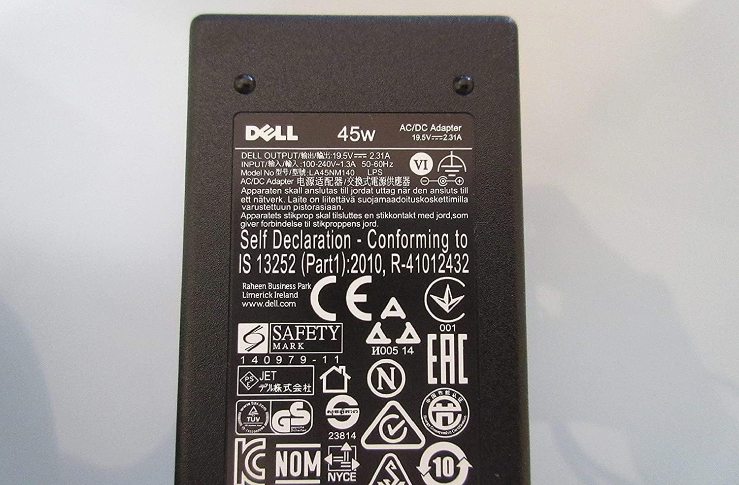 Dell Original 45W Laptop Adapter Charger HA45NM140 19.5V 2.31A 4.5mm Small Pin image 4