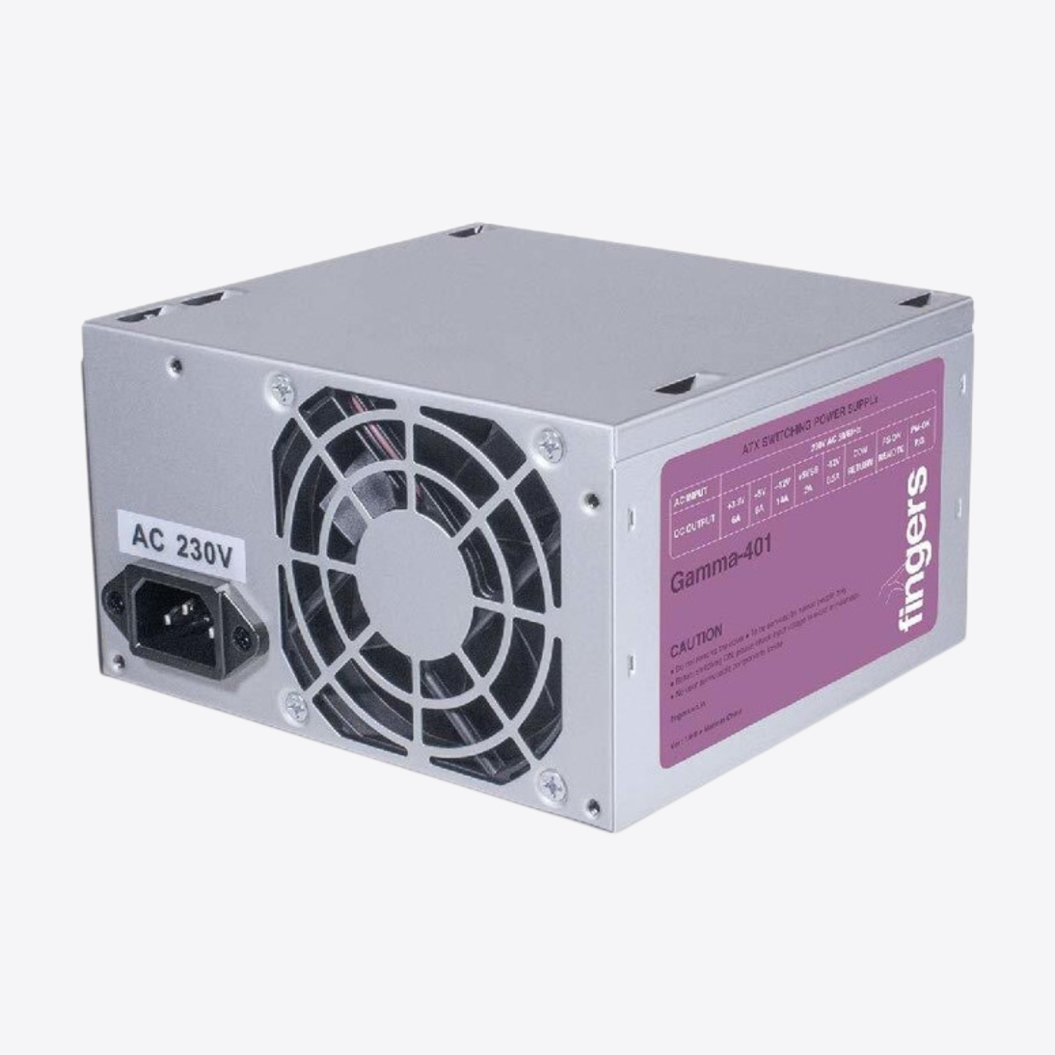 FINGERS Gamma‑401 SMPS 200W Power Supply (High‑Efficiency PSU with Active Protection, 8 cm Cooling Fan, 3 SATA Connectors) image 1