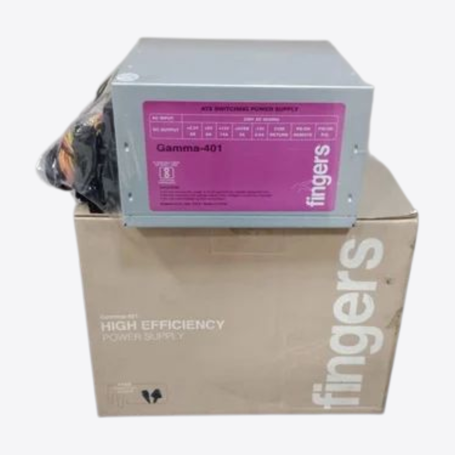 FINGERS Gamma‑401 SMPS 200W Power Supply (High‑Efficiency PSU with Active Protection, 8 cm Cooling Fan, 3 SATA Connectors) image 2