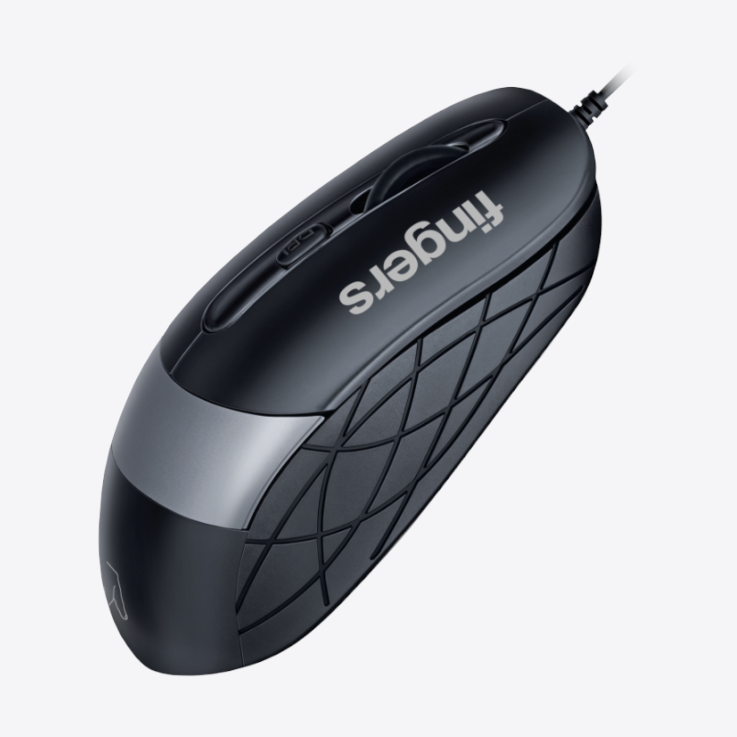 FINGERS SuperHit Wired Mouse with Advanced Optical Technology (Lightweight | Trendy Dual-Tone Design | Works Well with Windows, macOS, Linux) (Matte Black + Steel Grey) image 2