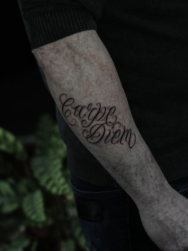 Tattoo in de stijl lettering
