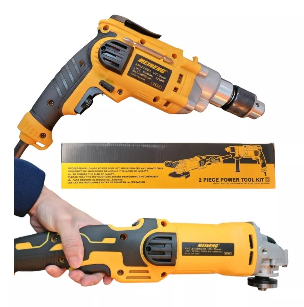 Combo de Taladro Percutor + Pulidora MEINENG