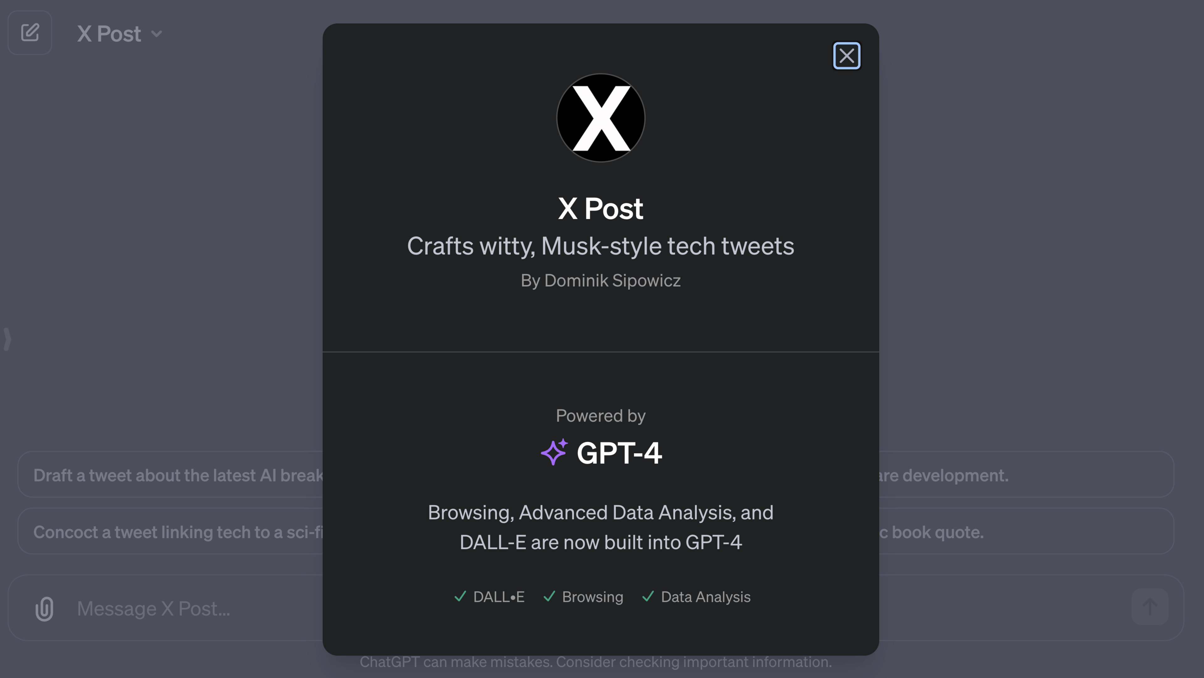 GPT agent: Tweets in Elon Musk style