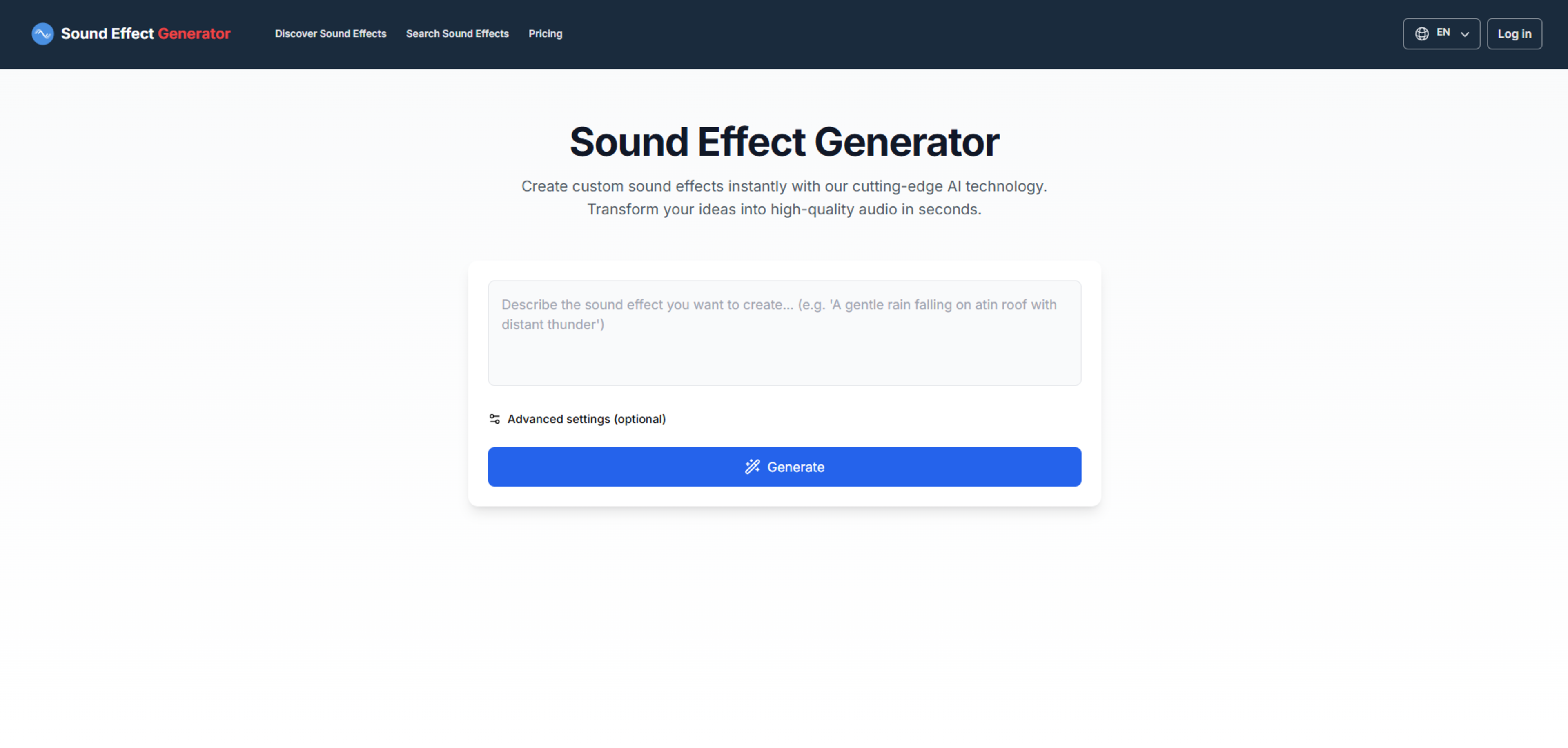 Sound Effect Generator