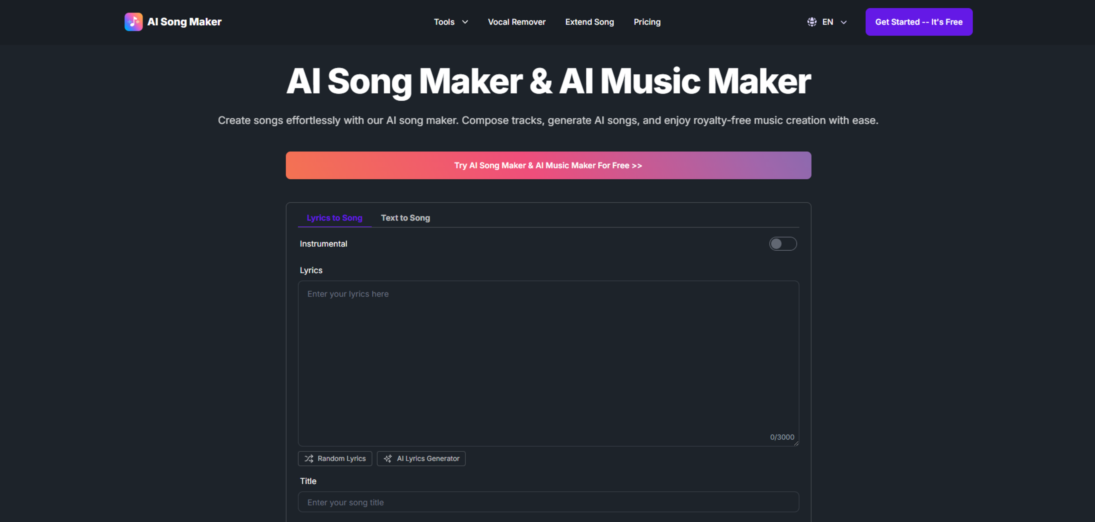 AI Song Maker