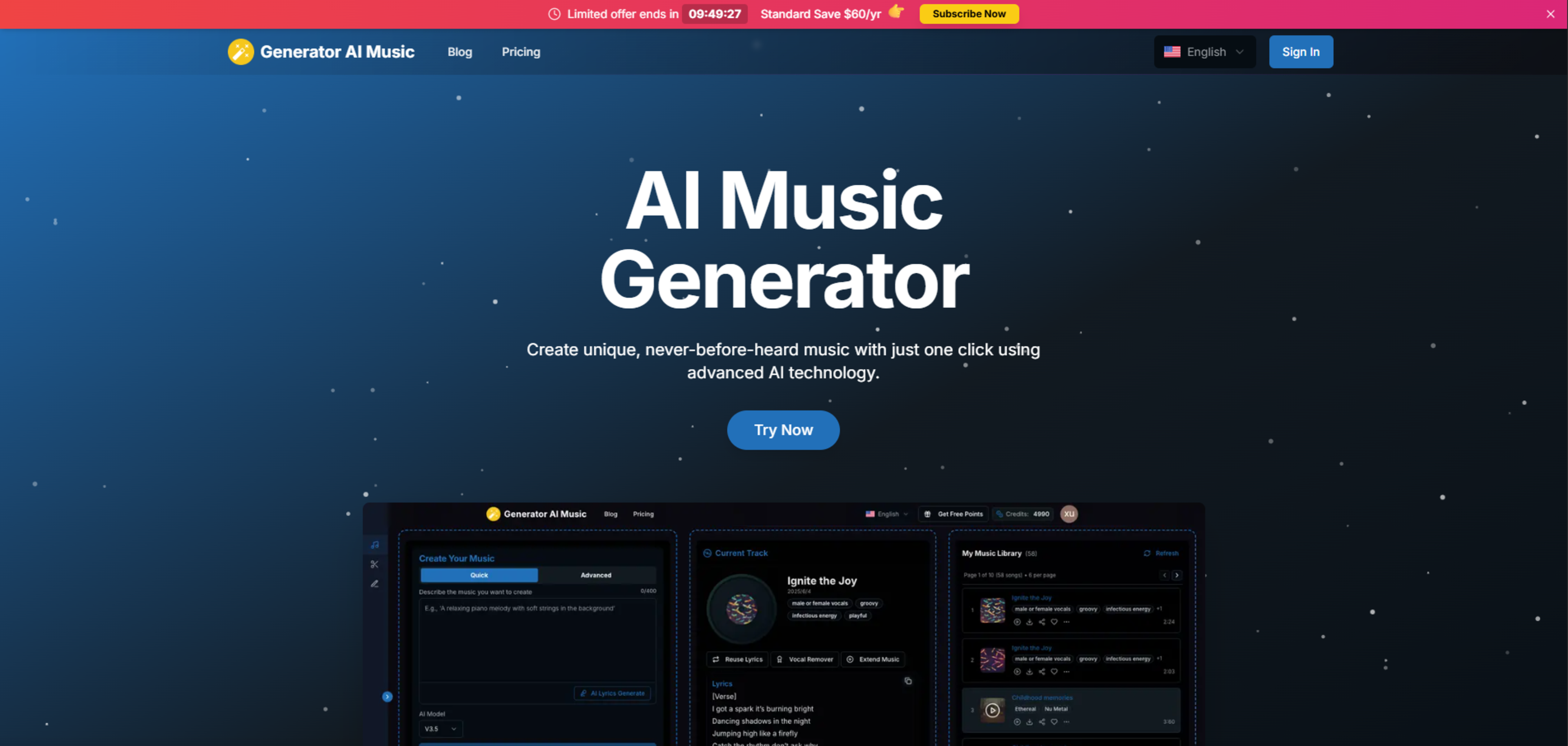 Generator AI Music Generator