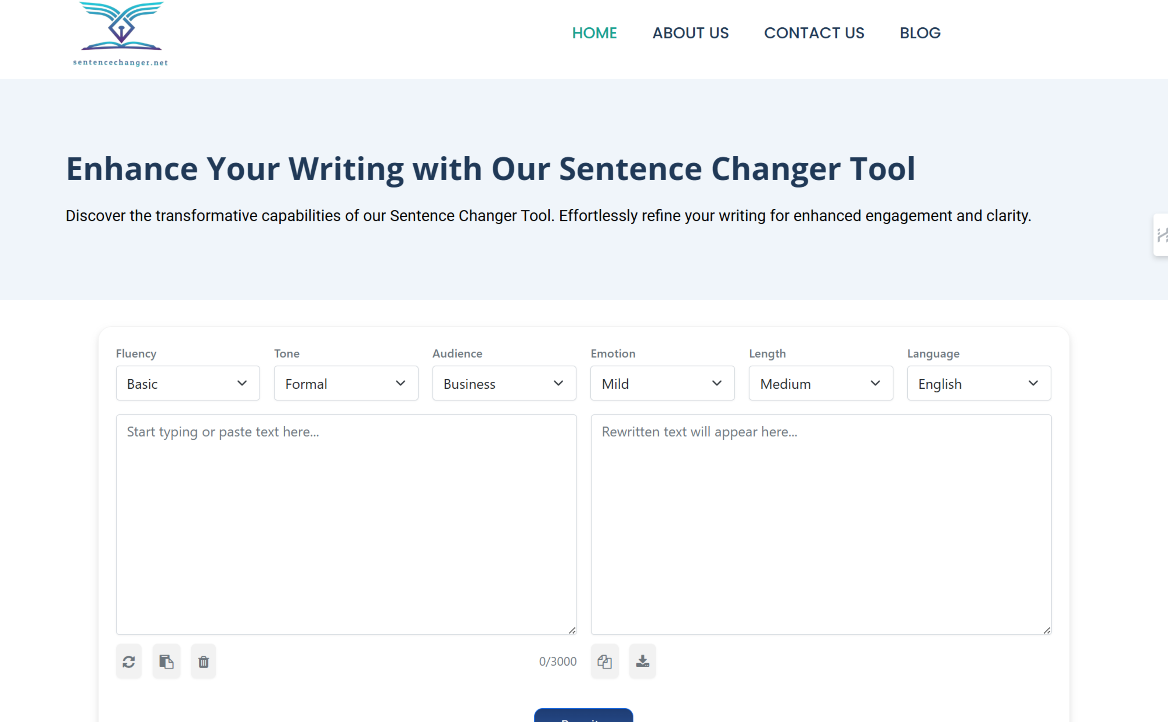 Sentence Changer Tool