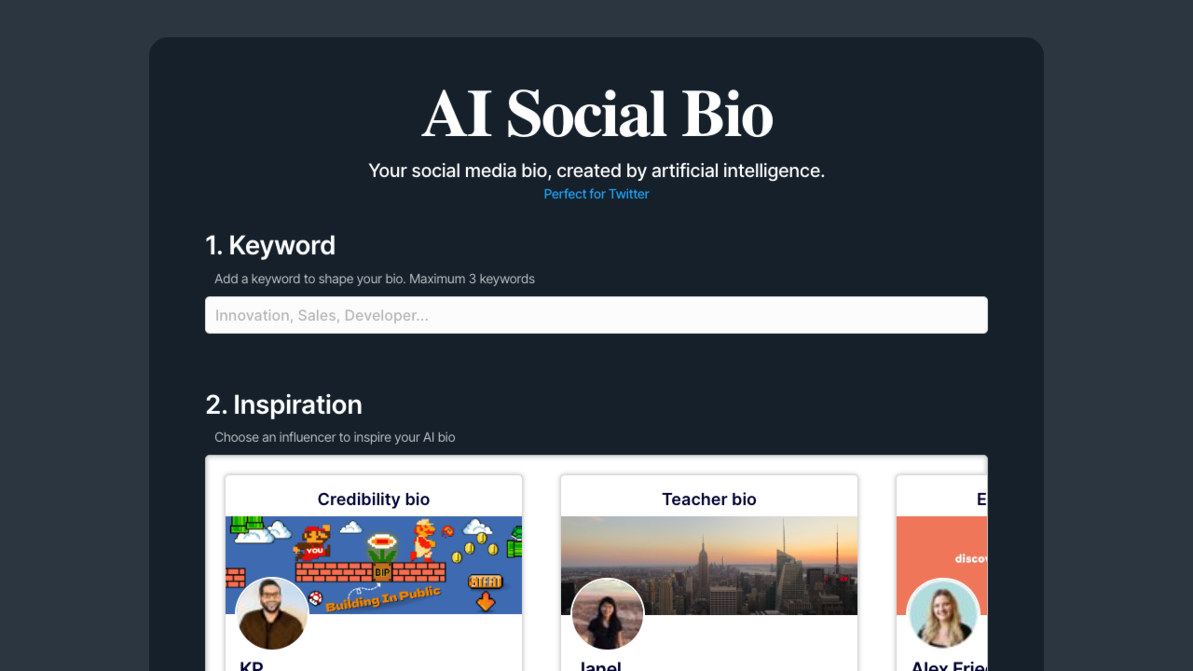 AI Social Bio