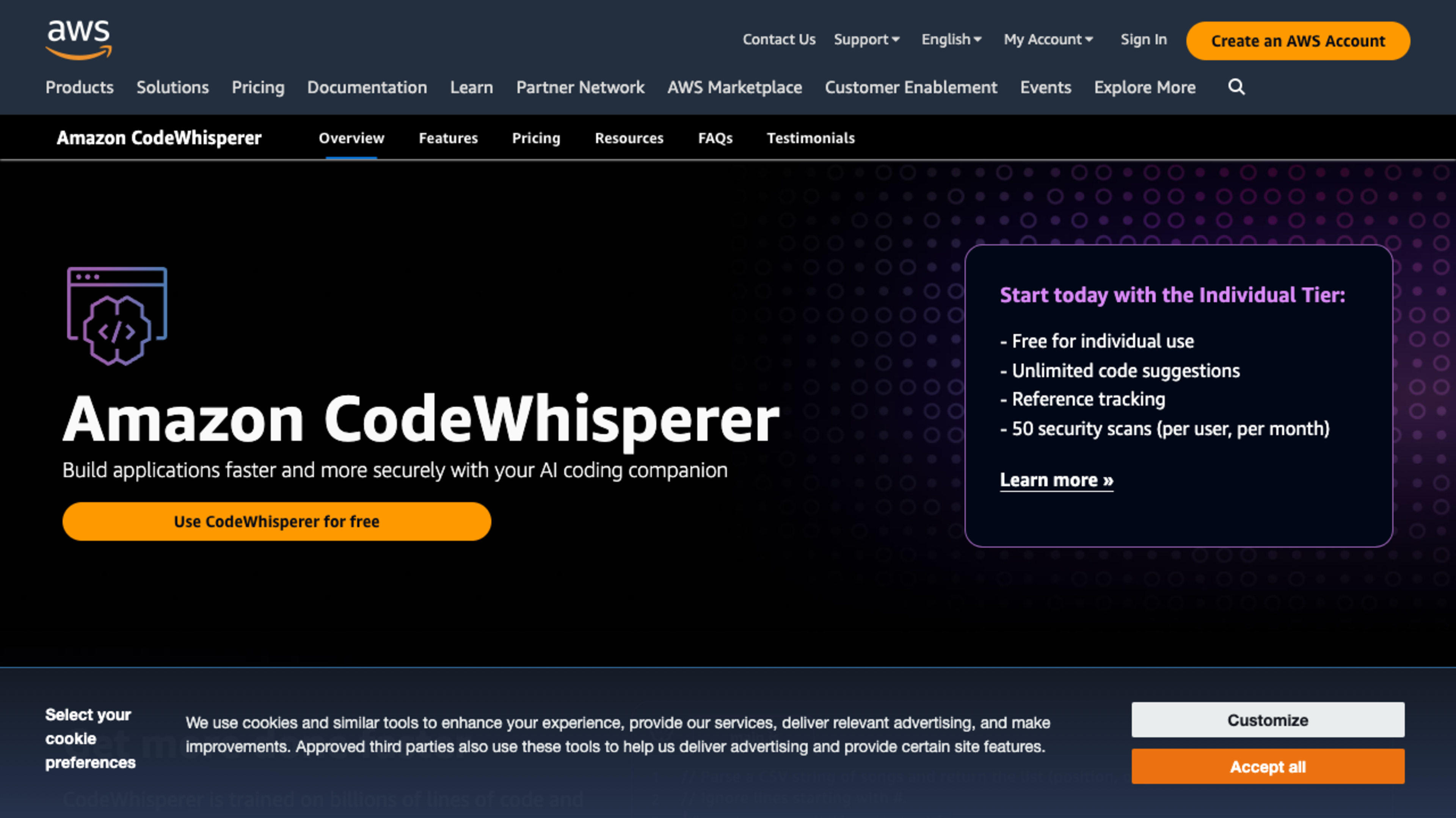 Amazon CodeWhisperer