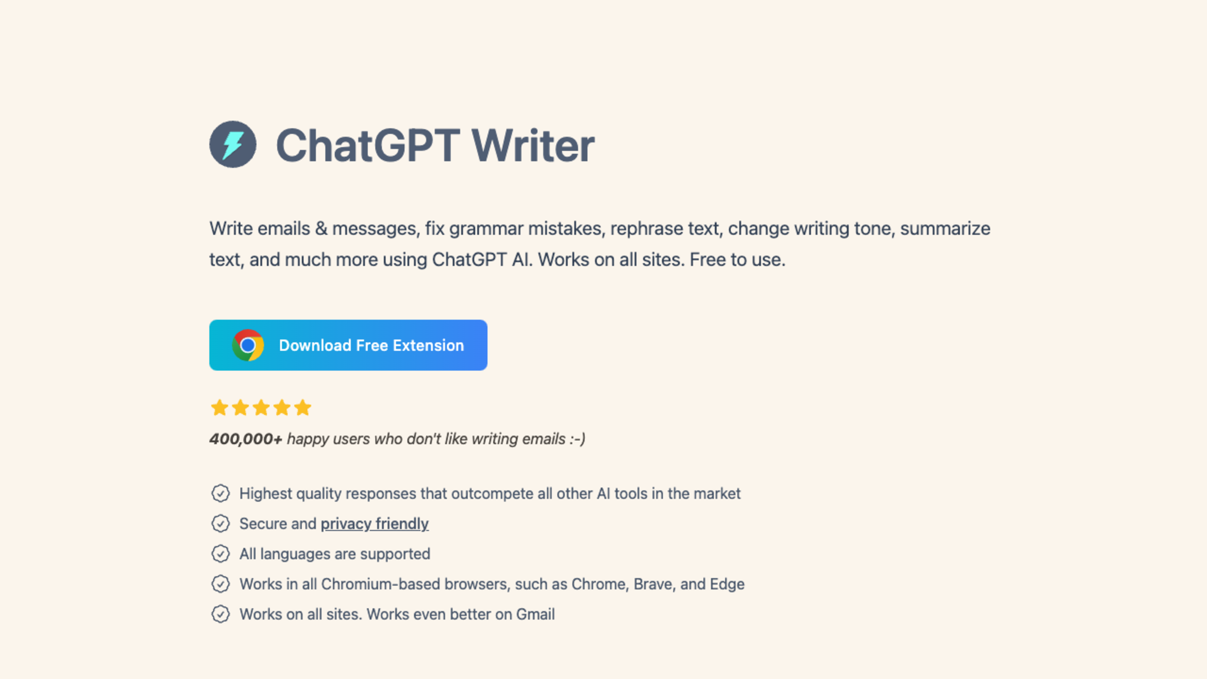 ChatGPT Writer