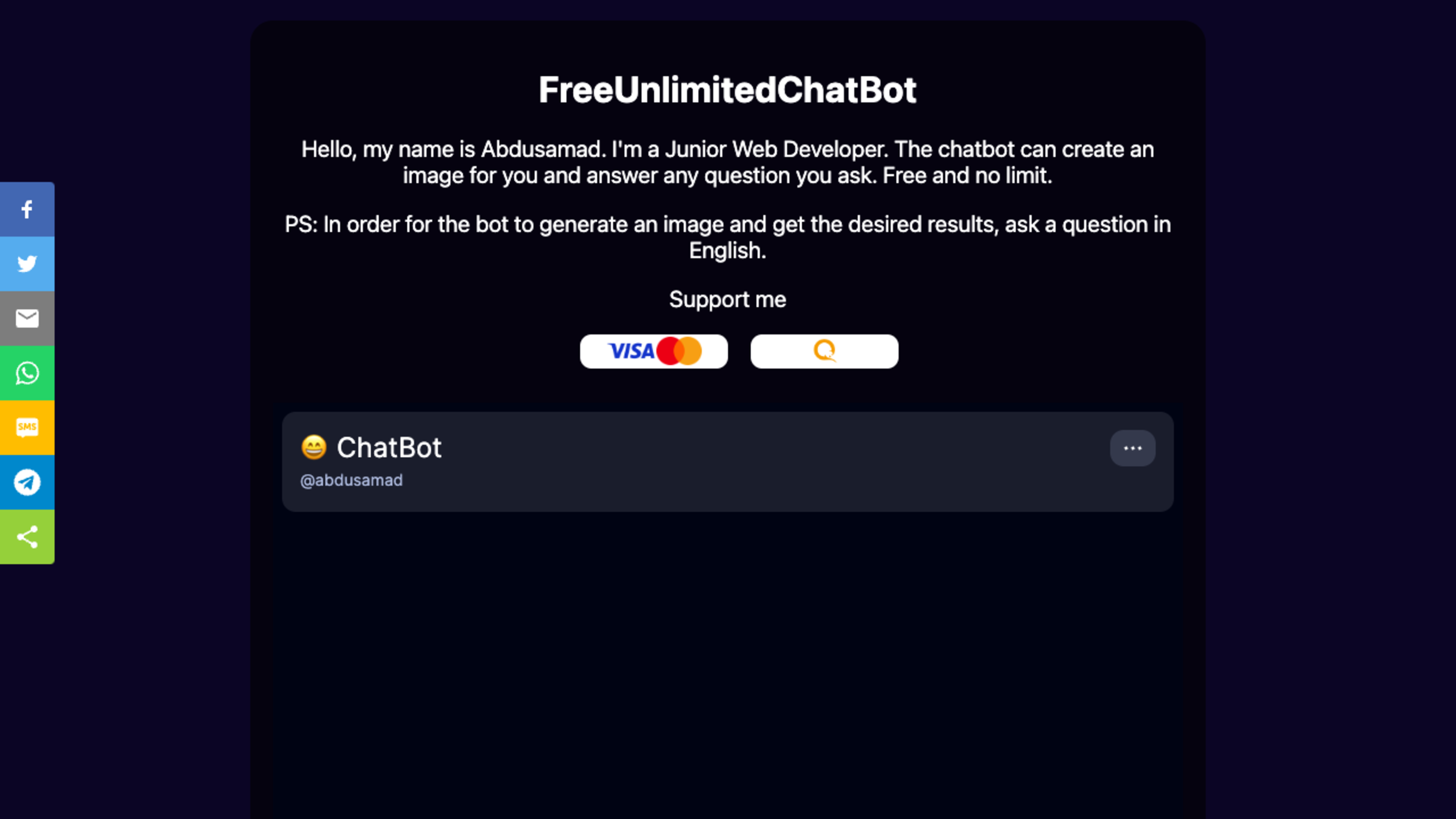 Free Unlimited Chat Bot