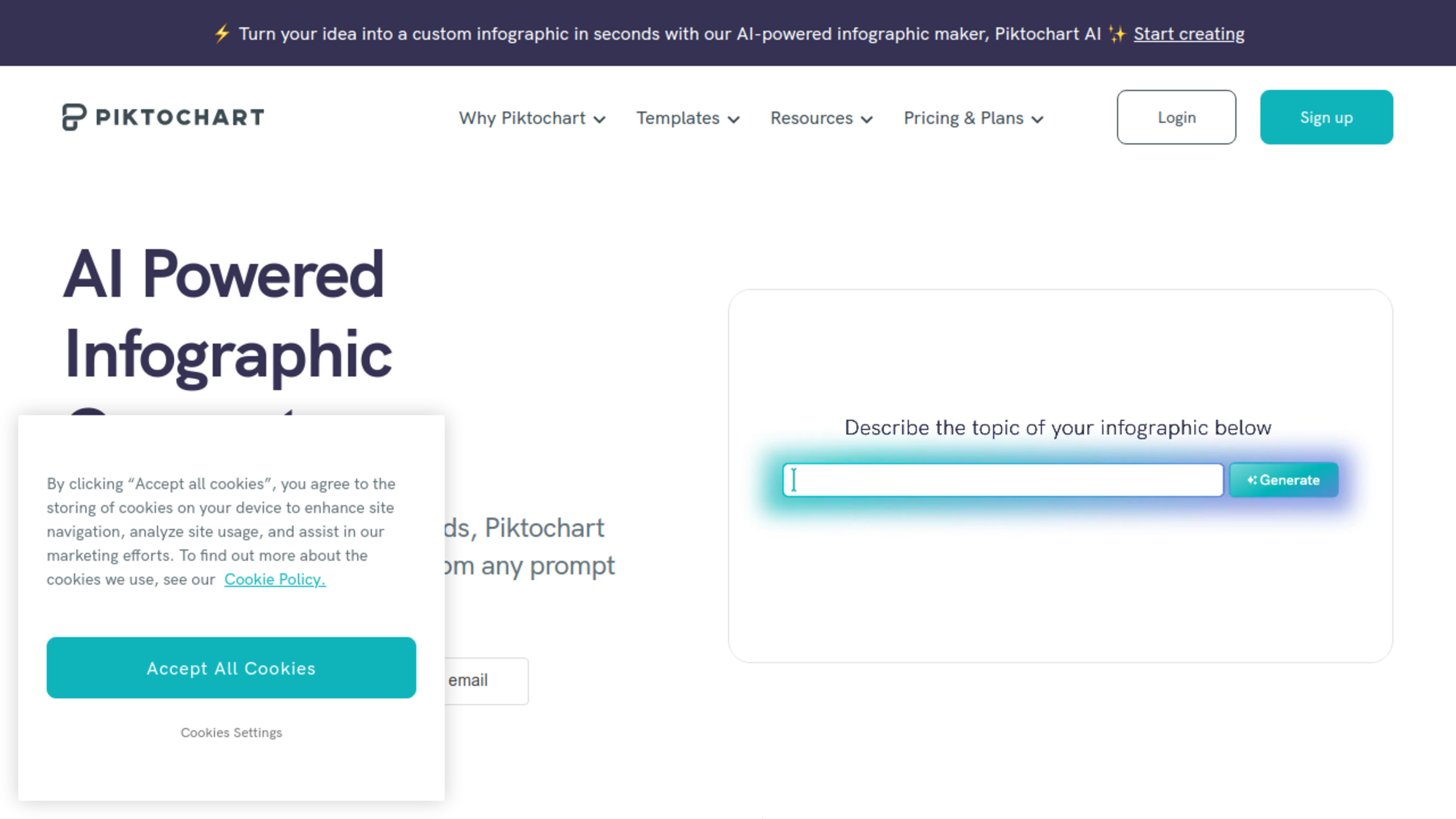 Piktochart AI Infographic Maker