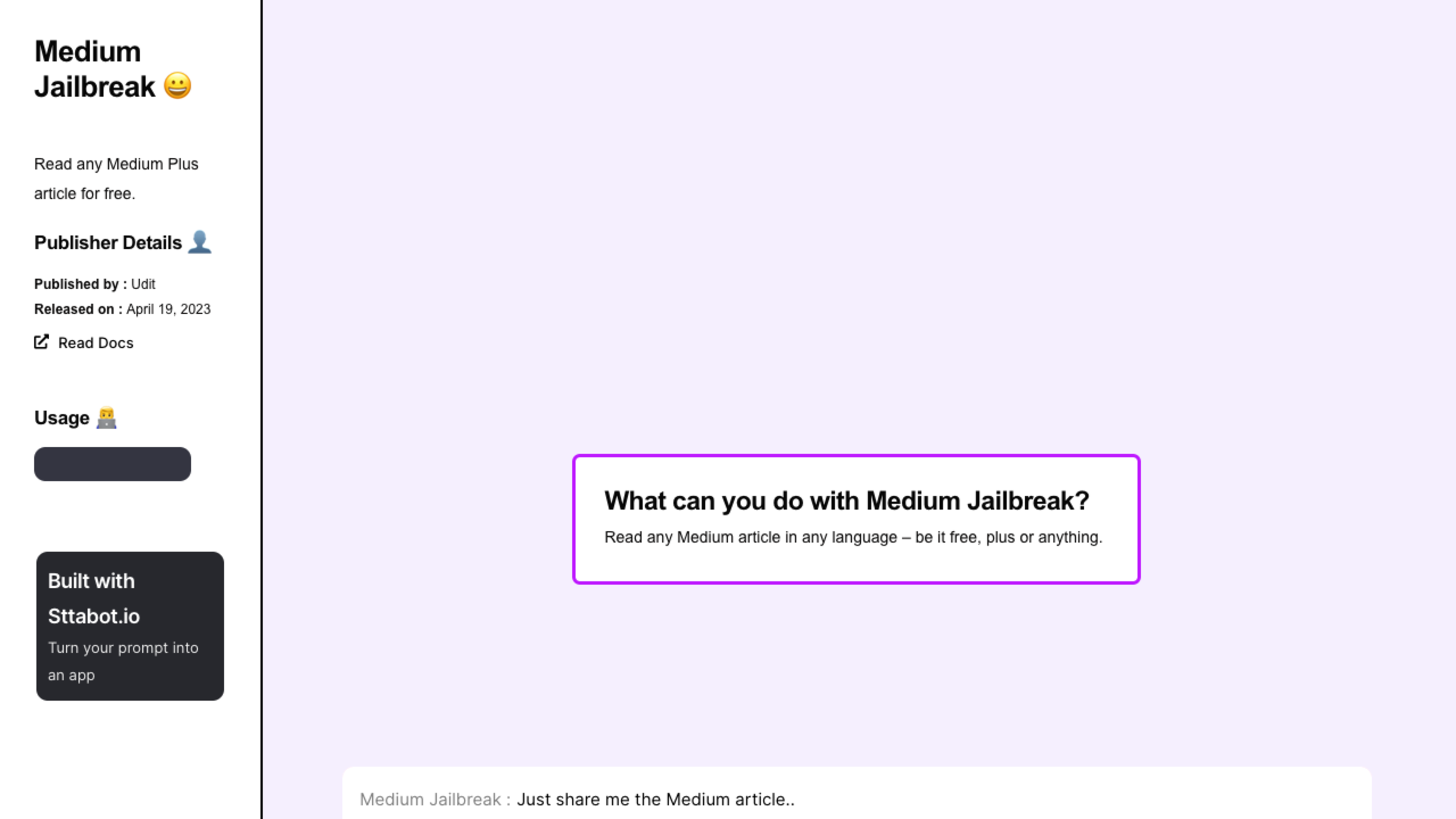 Medium Jailbreak