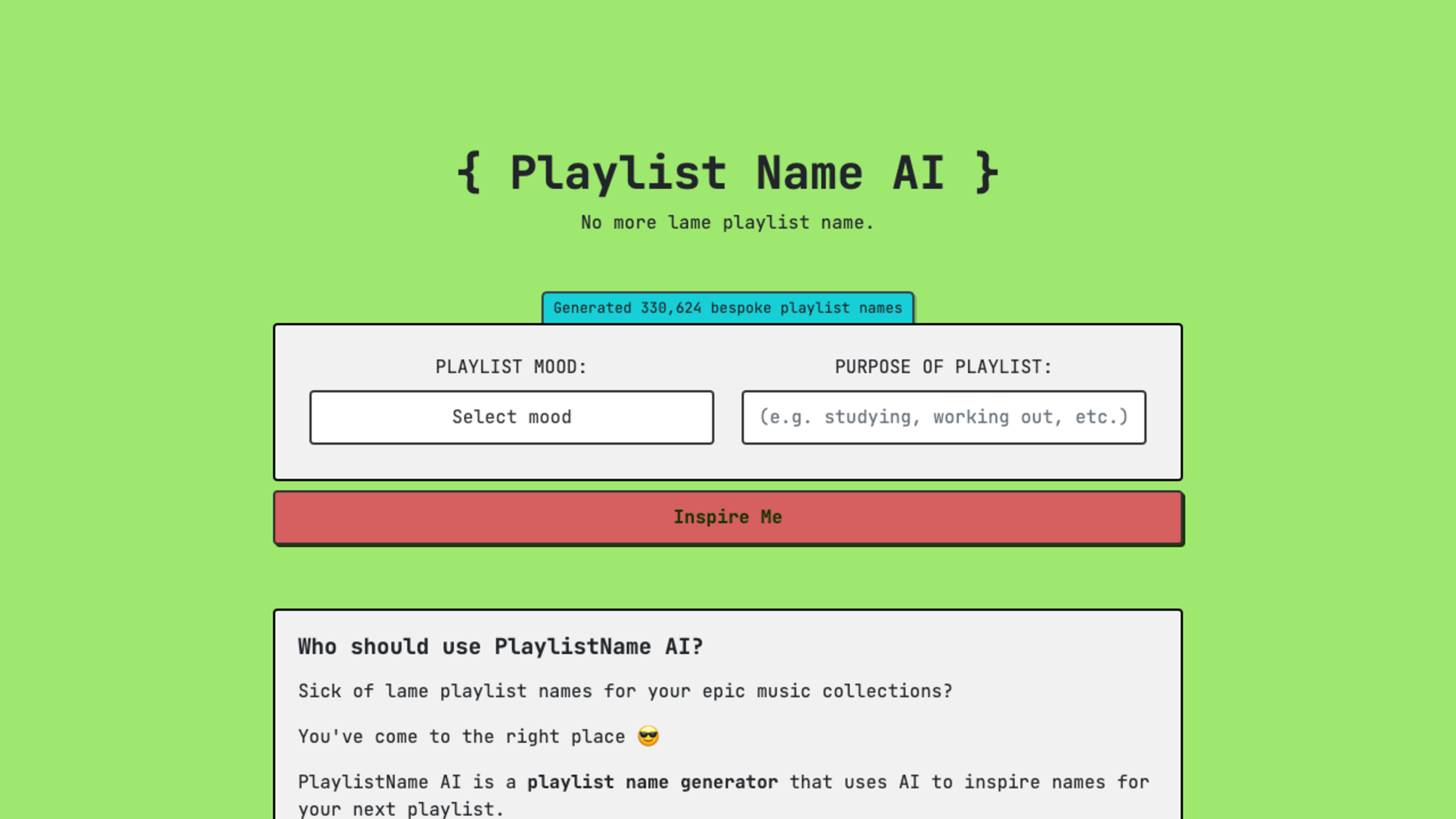 PlaylistName AI