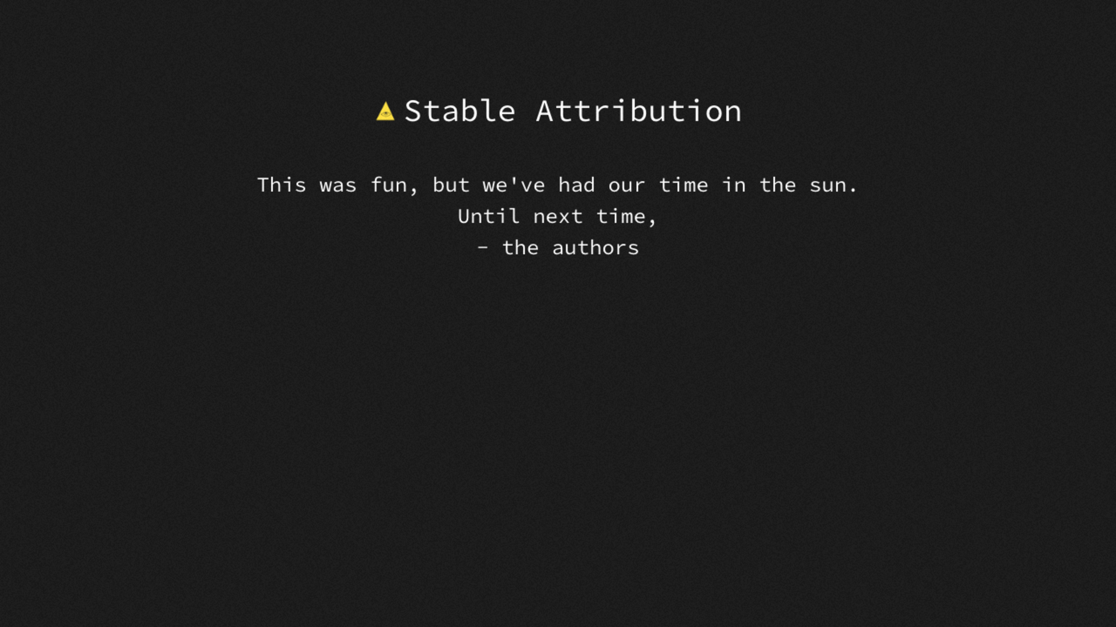 Stable Attribution