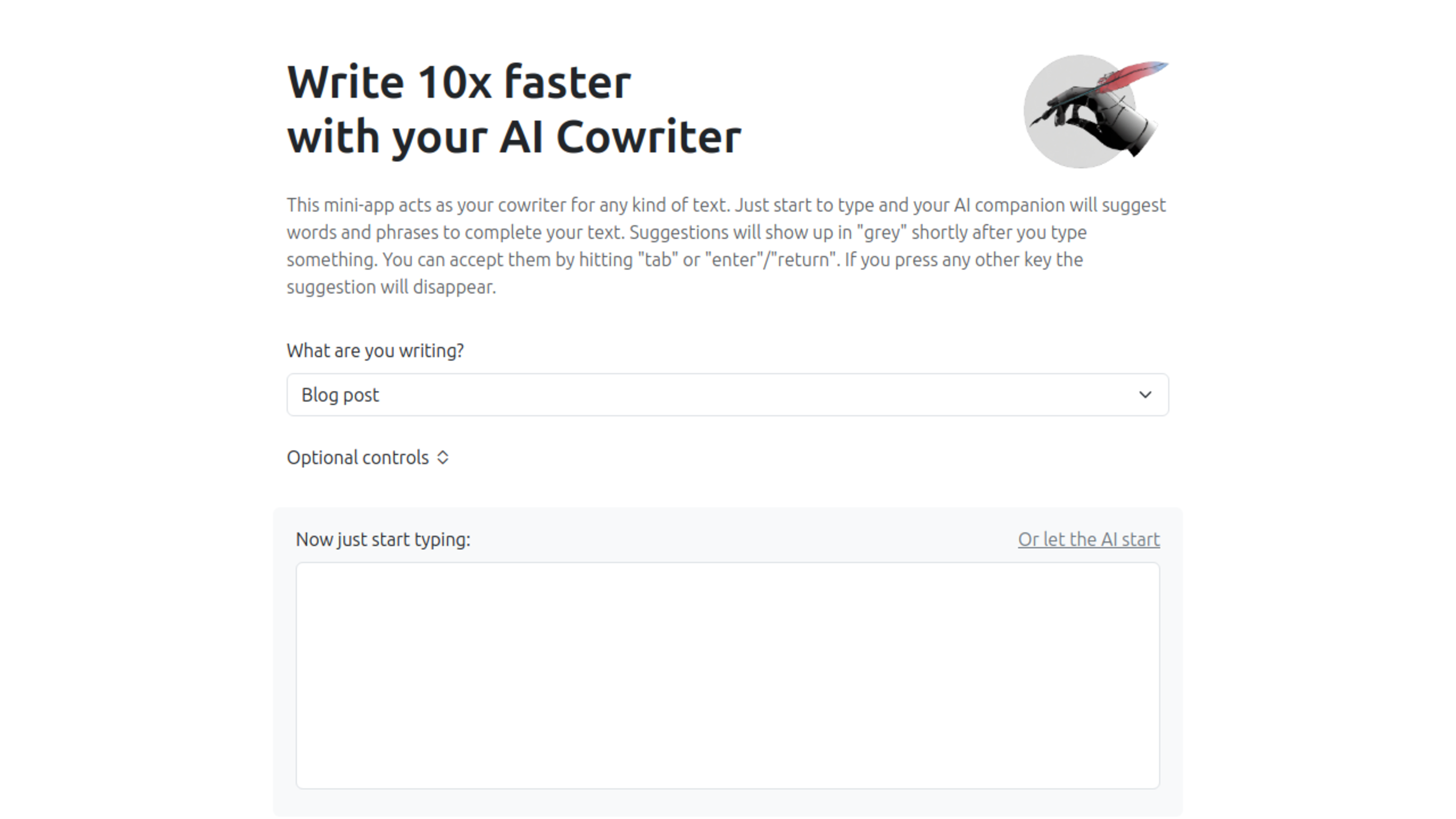 AI Cowriter