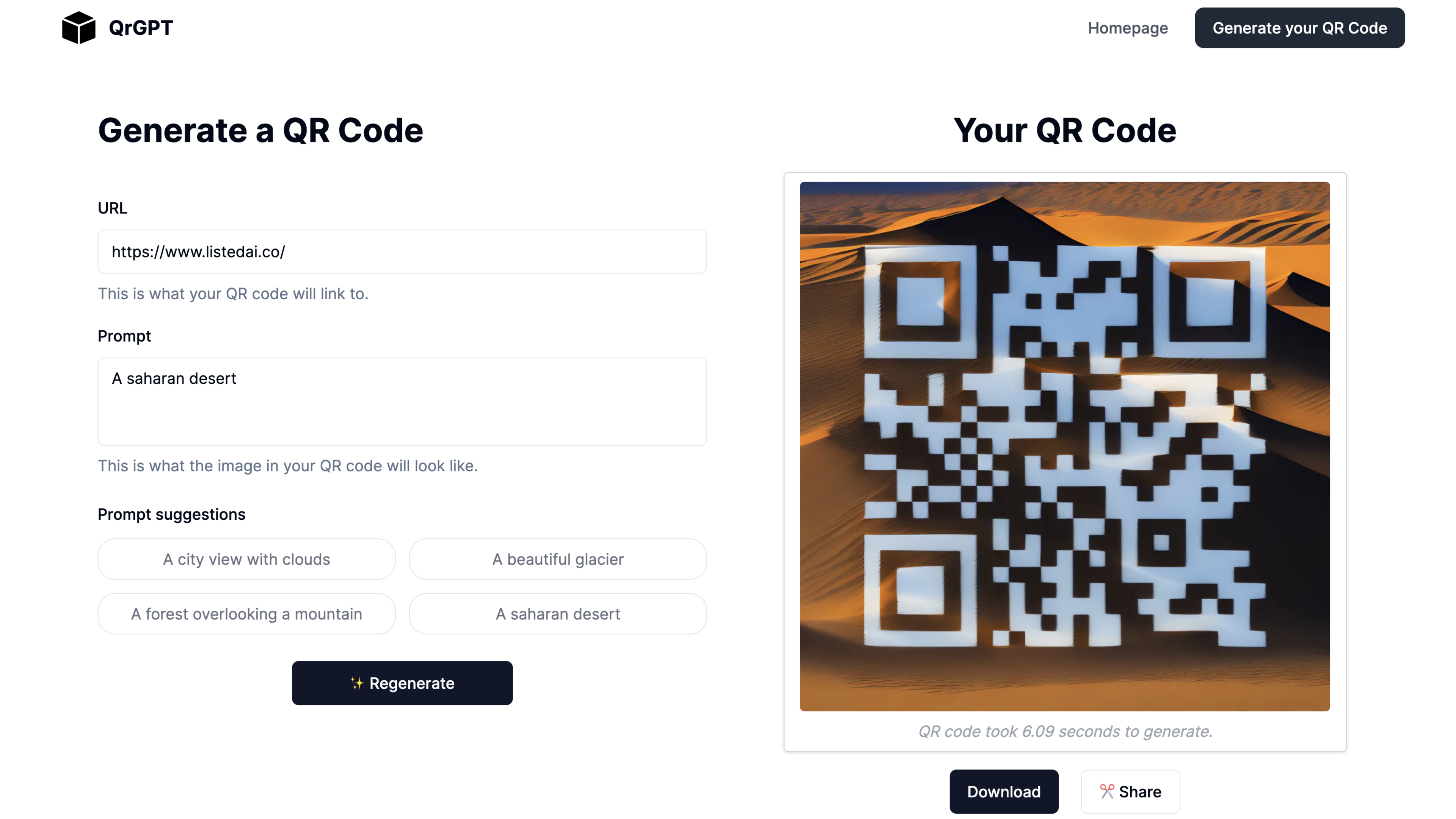 QrGPT QR Code Generator