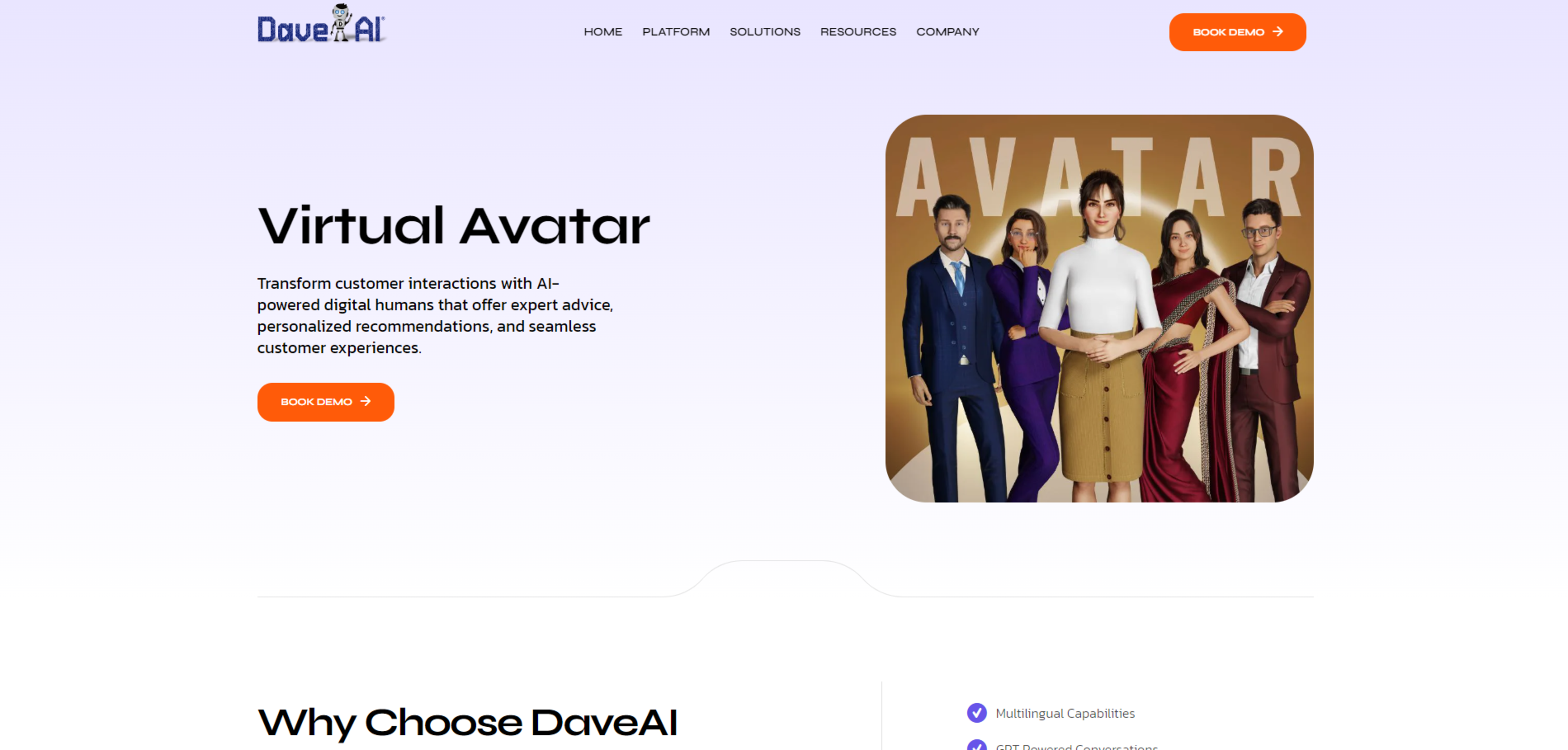 DaveAI Virtual Avatars
