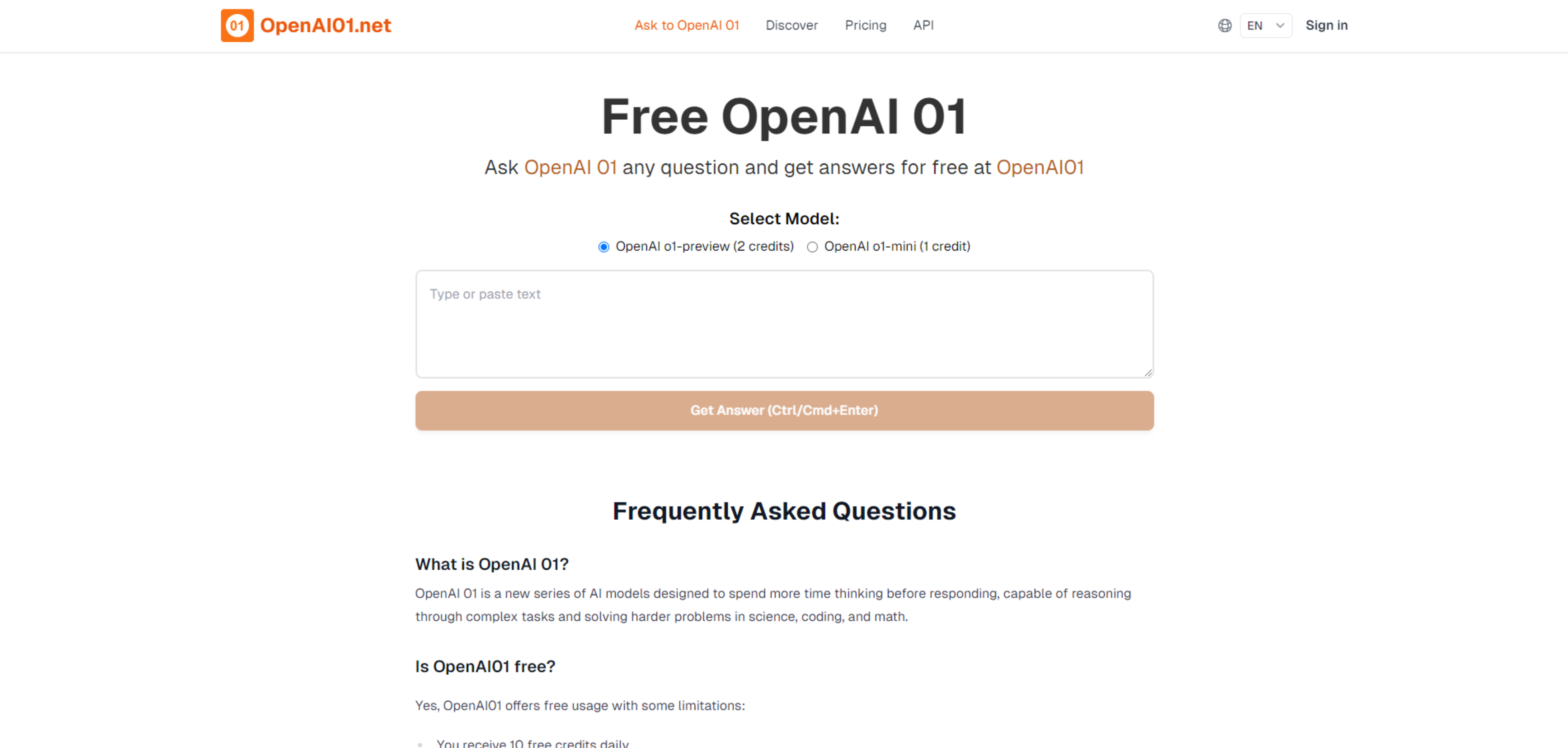 OpenAI 01