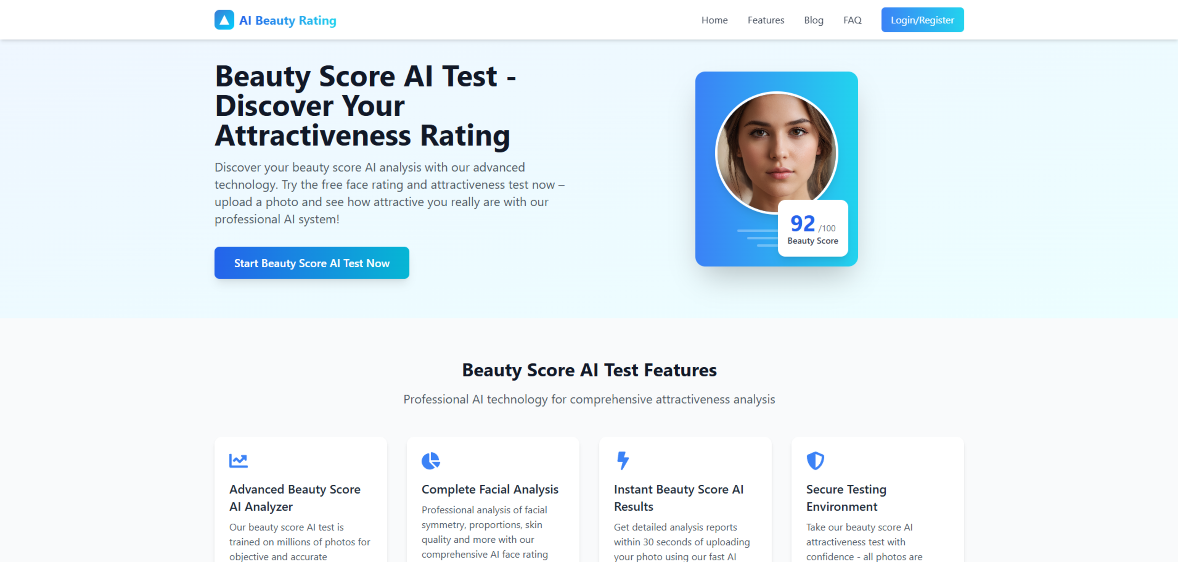 Beauty Score AI Test