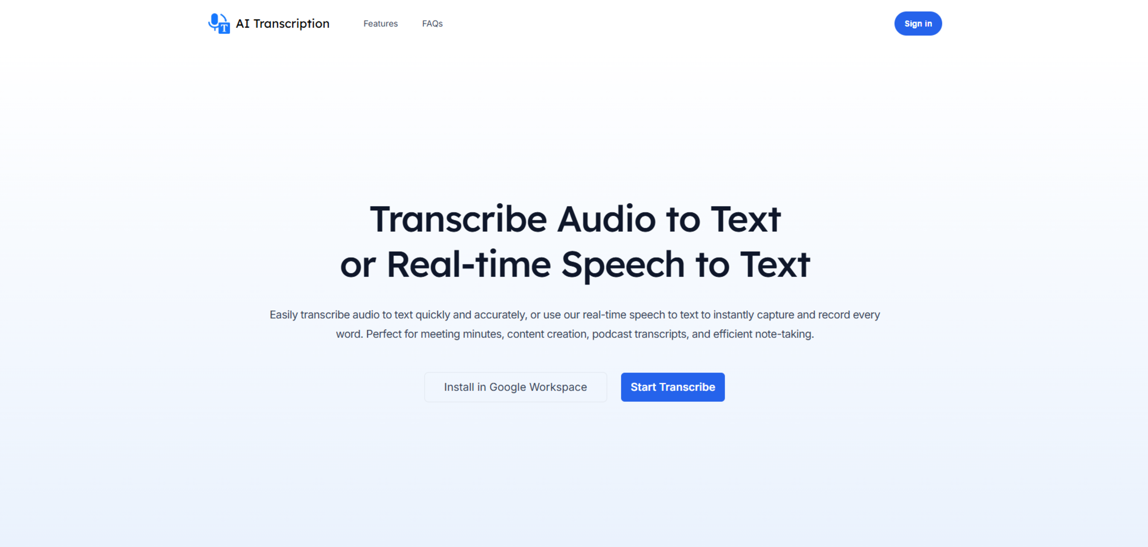 AI Transcription