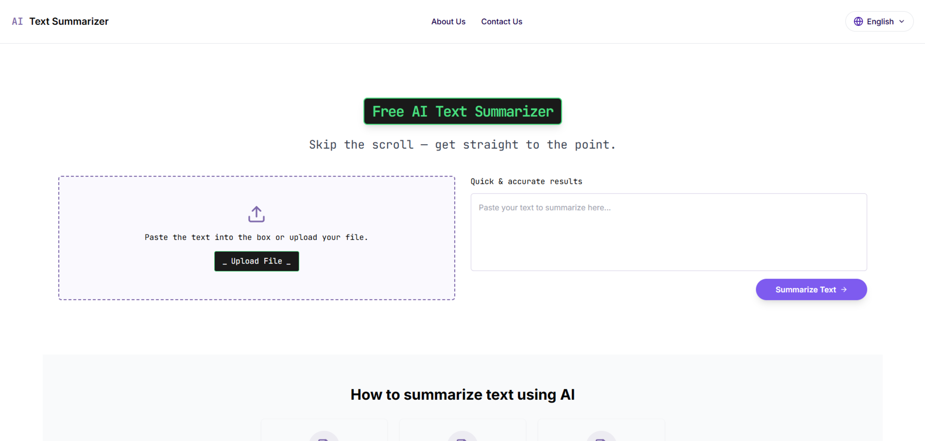 AI Text Summarizer