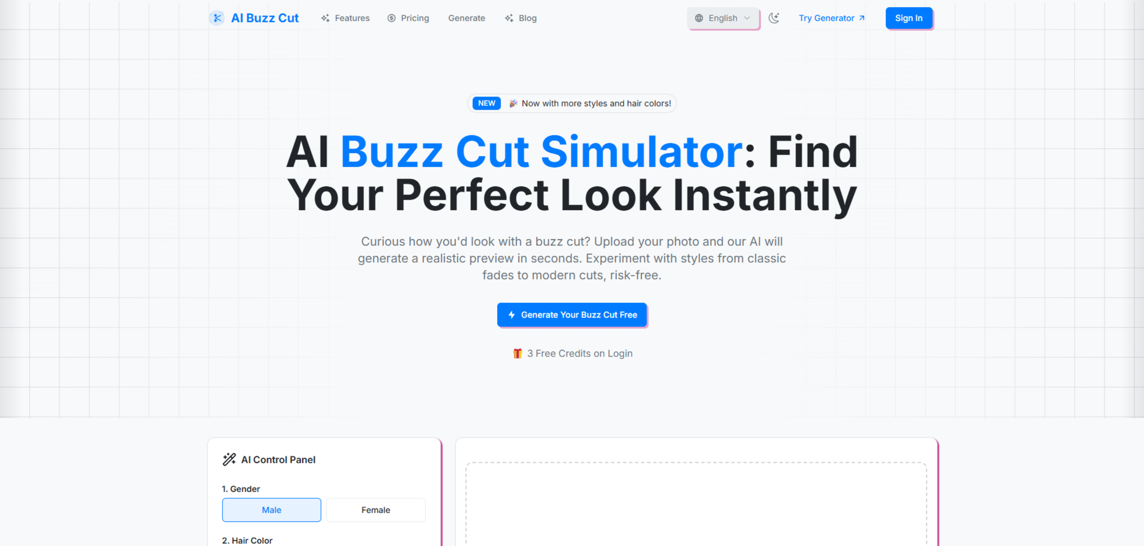 AI Buzz Cut Generator