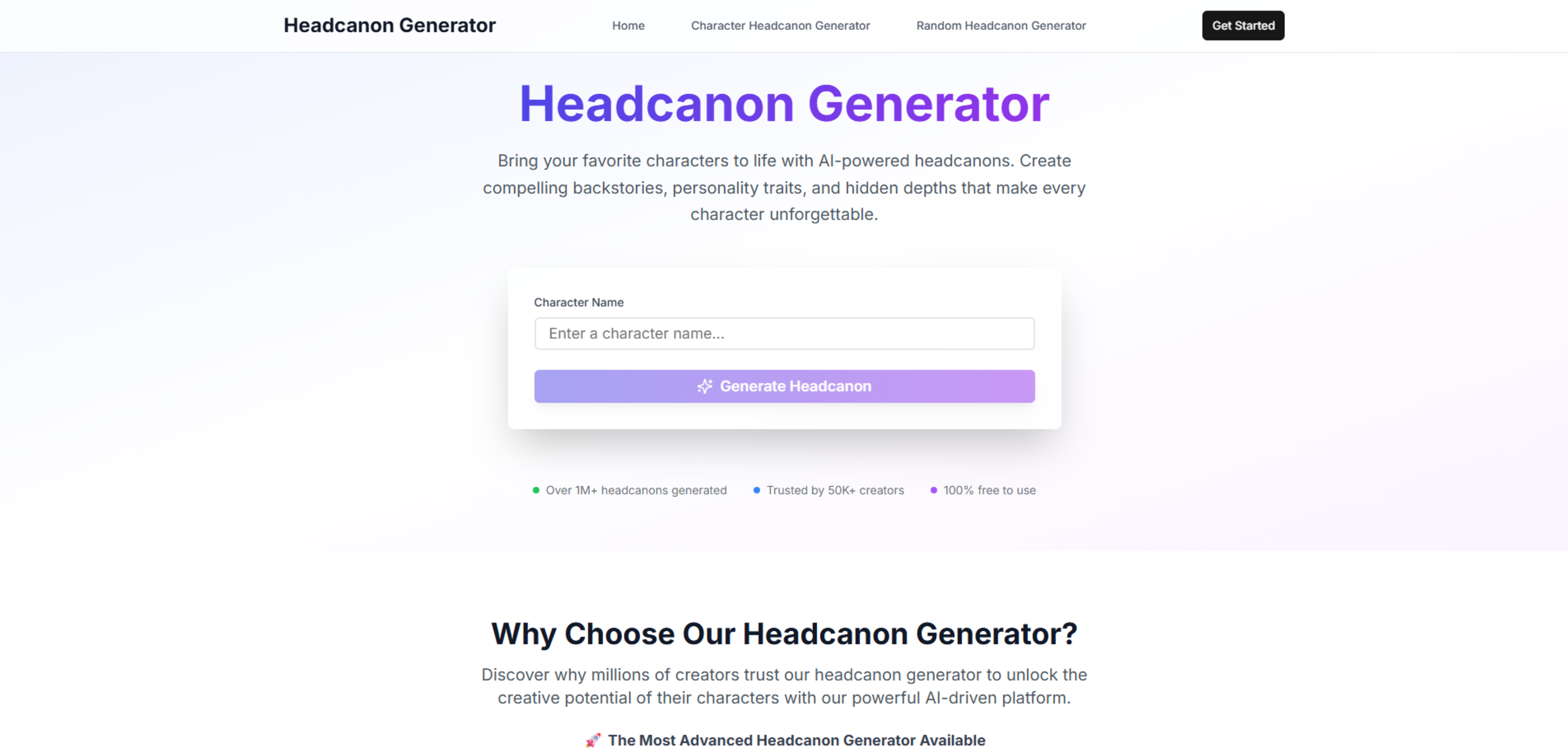 Headcanon Generator