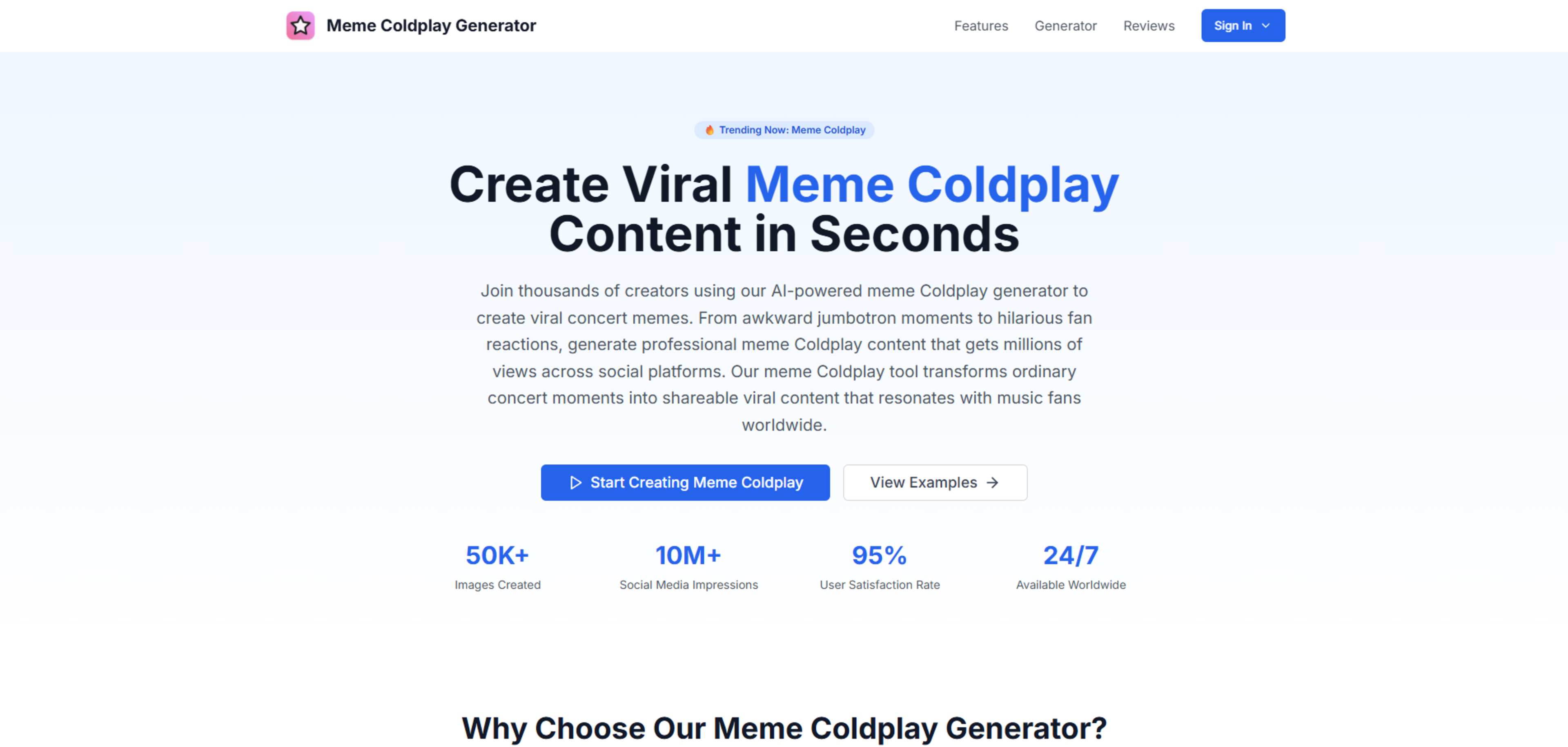 Meme Coldplay Generator
