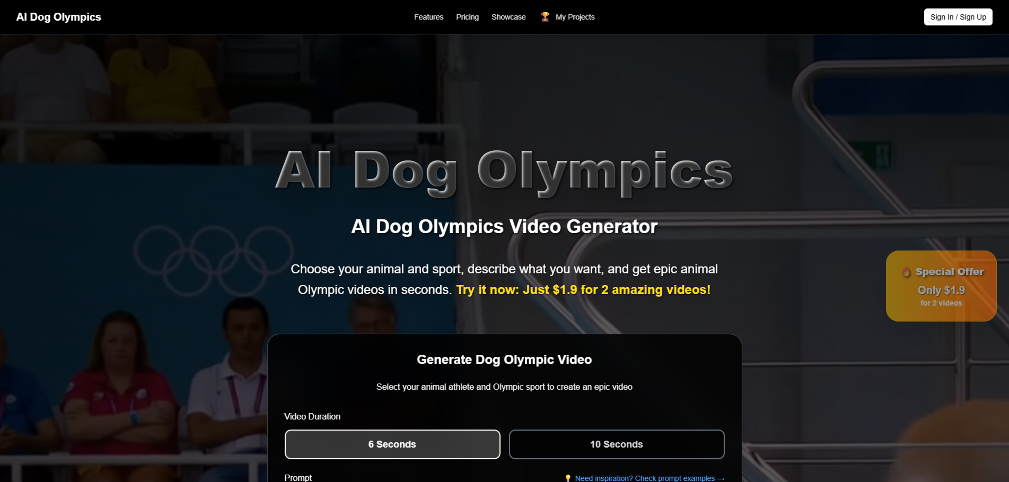AI Dog Olympics Video Generator