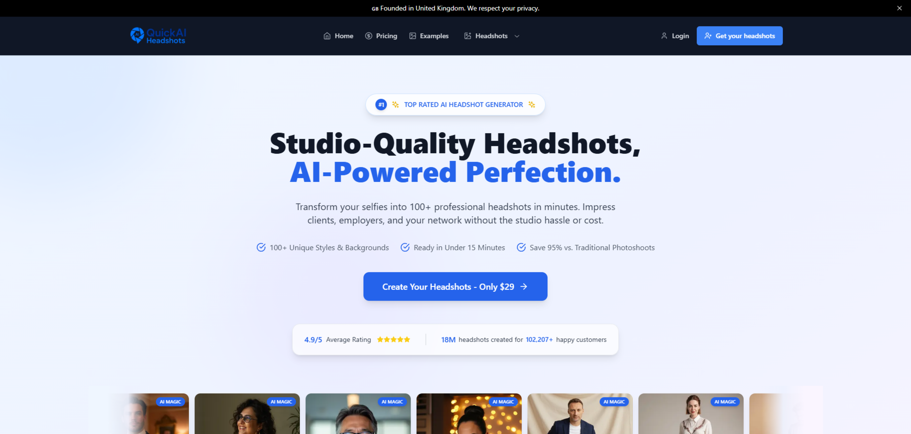 QuickAI Headshots